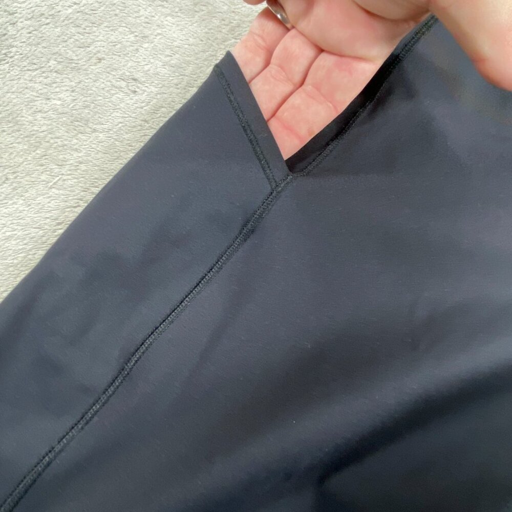 Lululemon Fast Free Crop II Nulux Pants Womens 10 Black Sweat Wicking Running - Picture 4 of 11